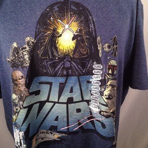Star Wars Shirt XL Vader Obi Wan R2D2 Chewbacca
